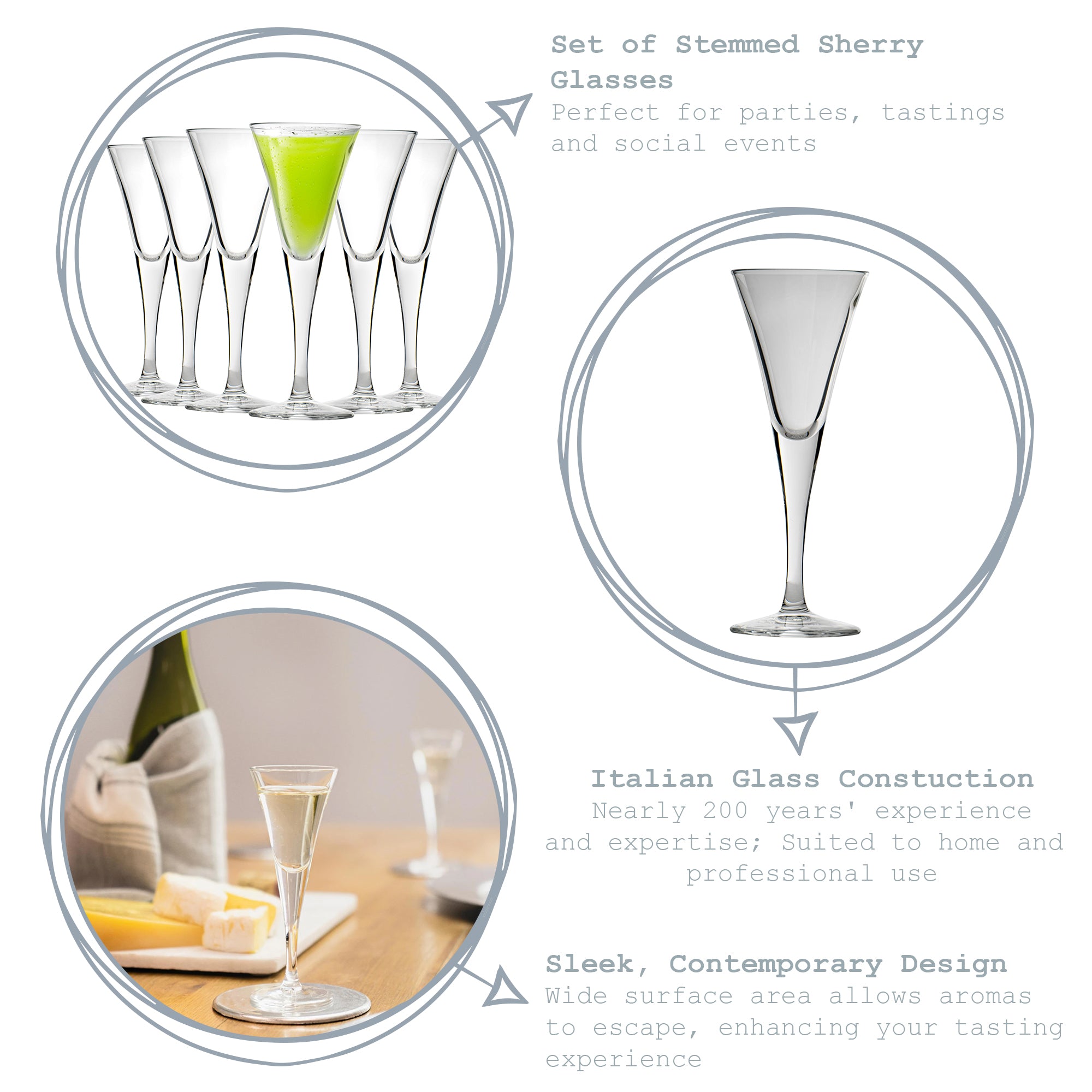 Fiore Sherry Glass - 55ml