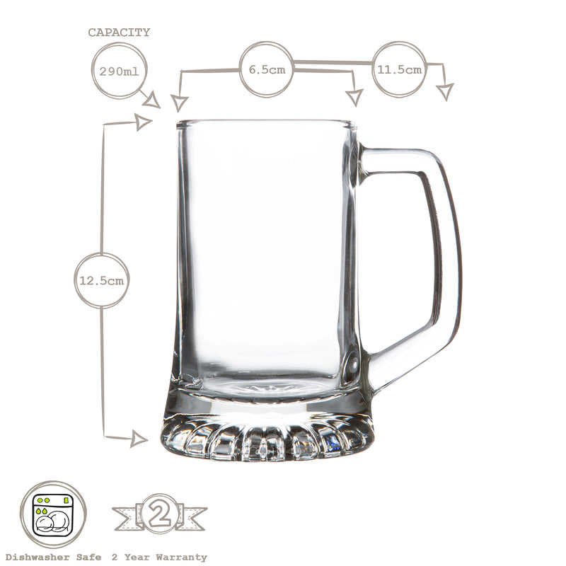 Bormioli Rocco Stern Glass Beer Mug - 290ml