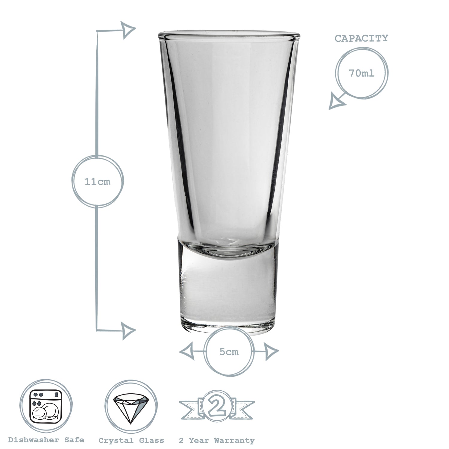 Ypsilon Shot Glass - 70ml