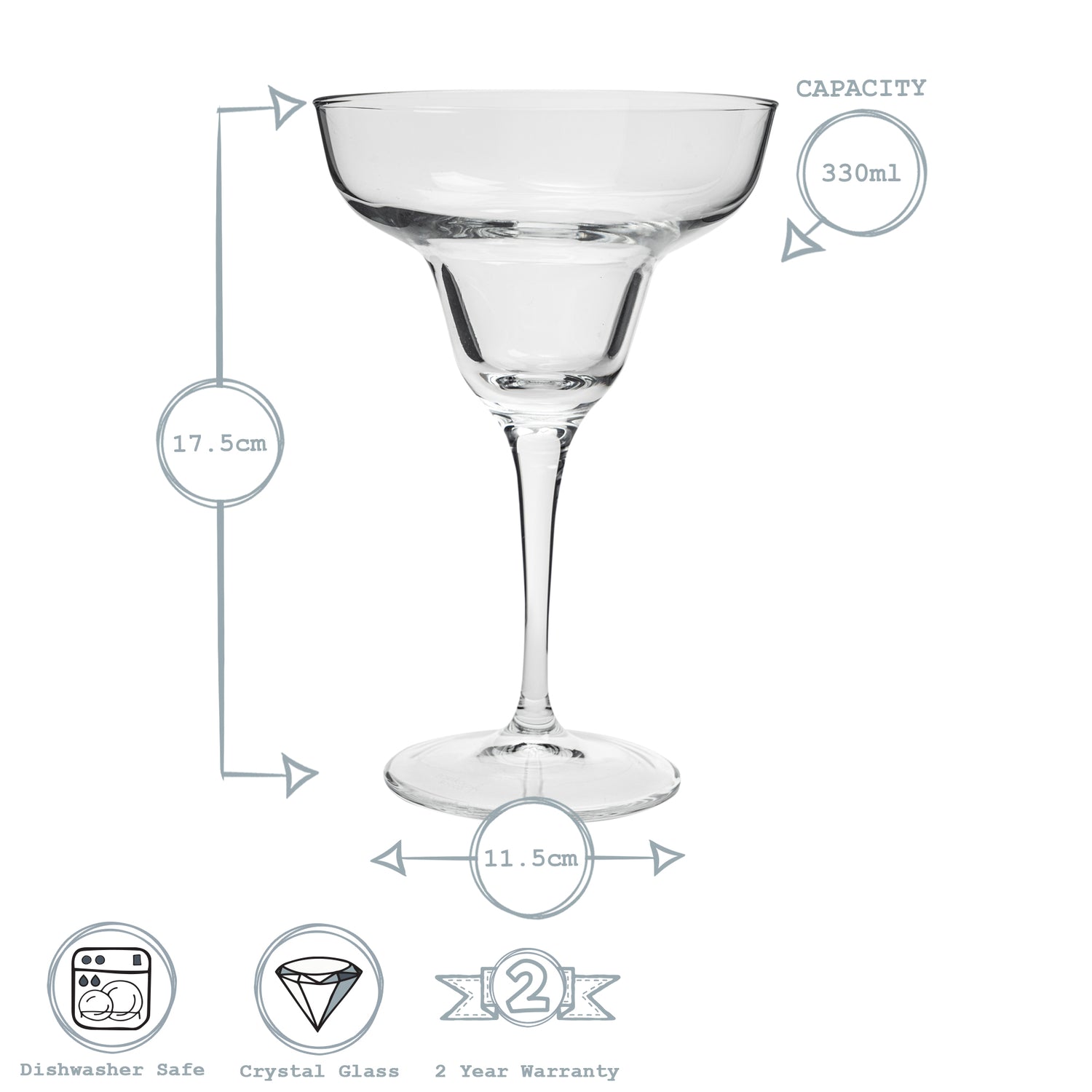 Ypsilon Margarita Glass - 330ml