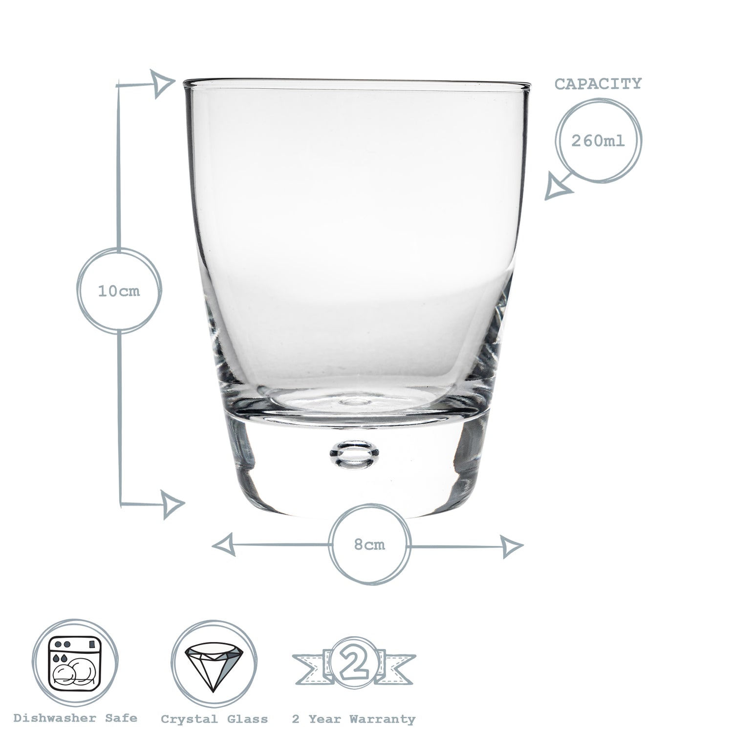 Luna Whisky Tumbler - 260ml