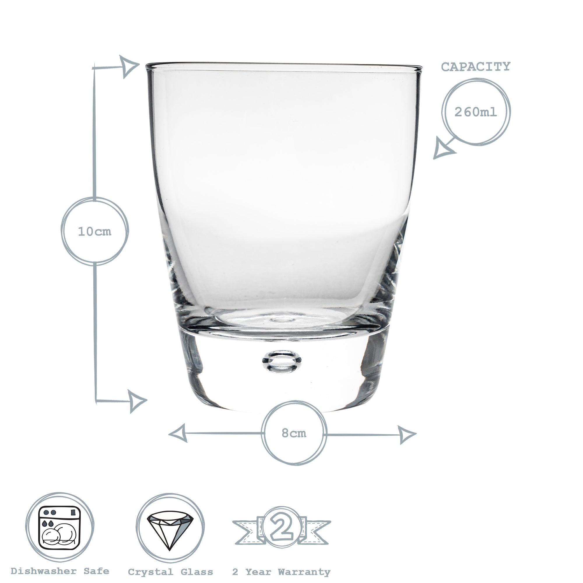Luna Whisky Tumbler - 260ml