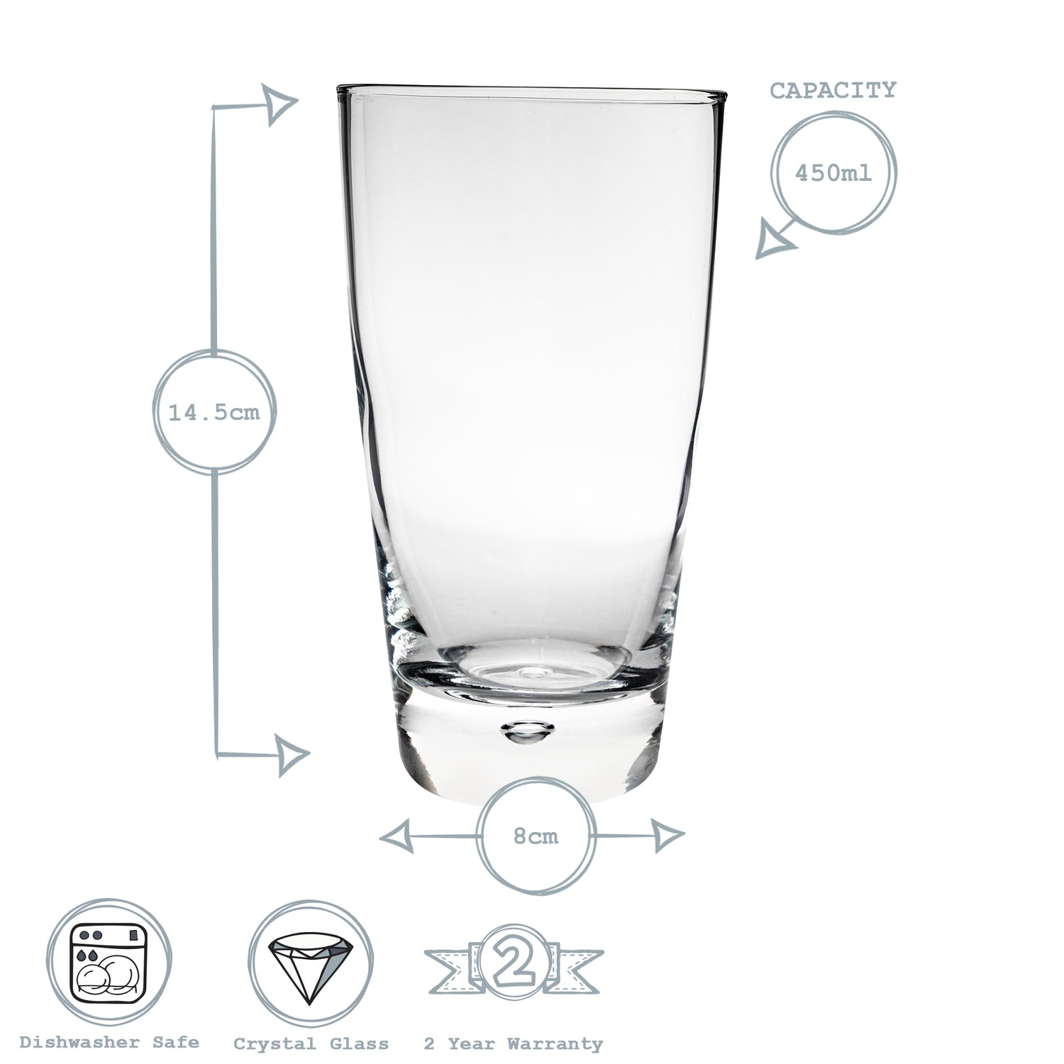 Luna Highball Glass - 450ml