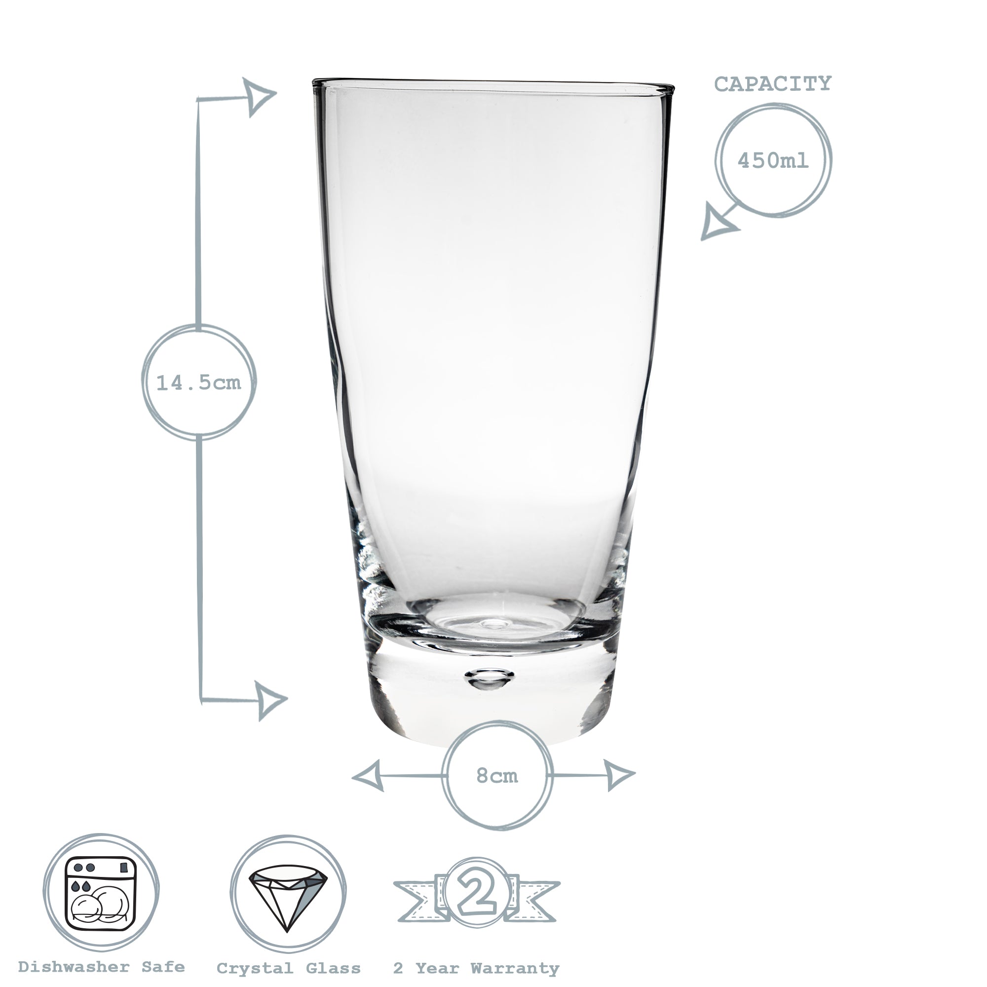 Luna Highball Glass - 450ml