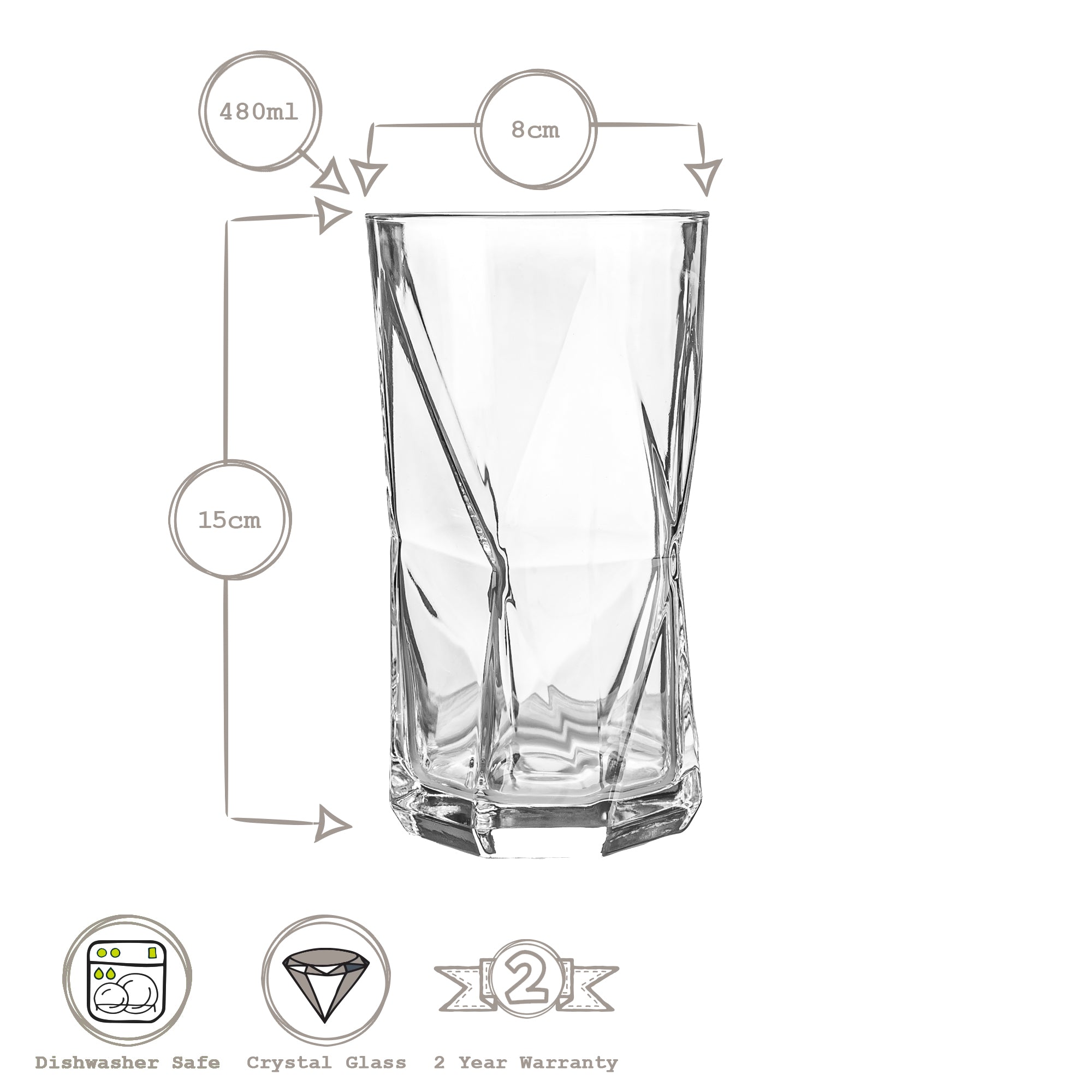 Cassiopea Highball Glass - 480ml
