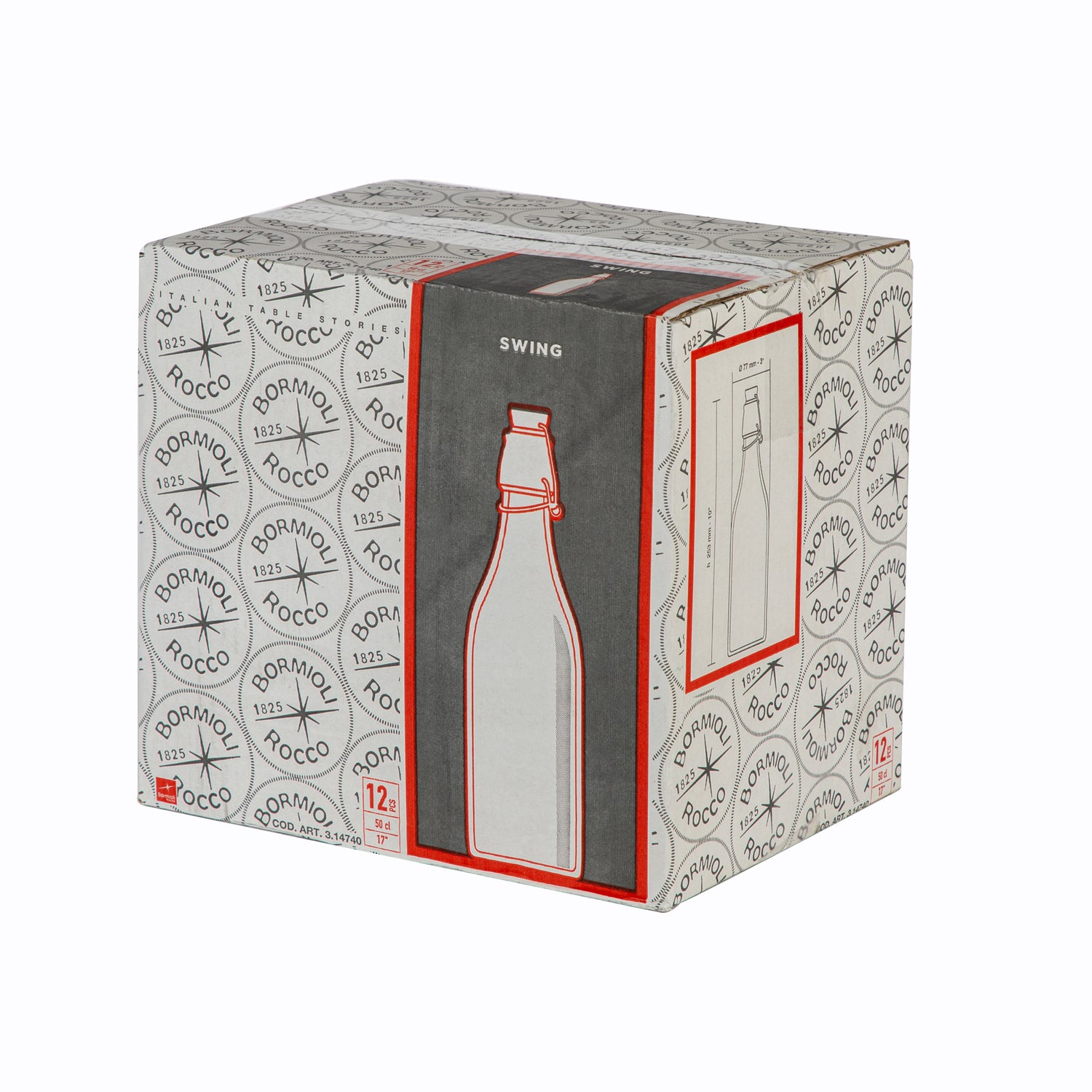 Lavagna Glass Swing Top Bottle with Chalkboard Label - 500ml