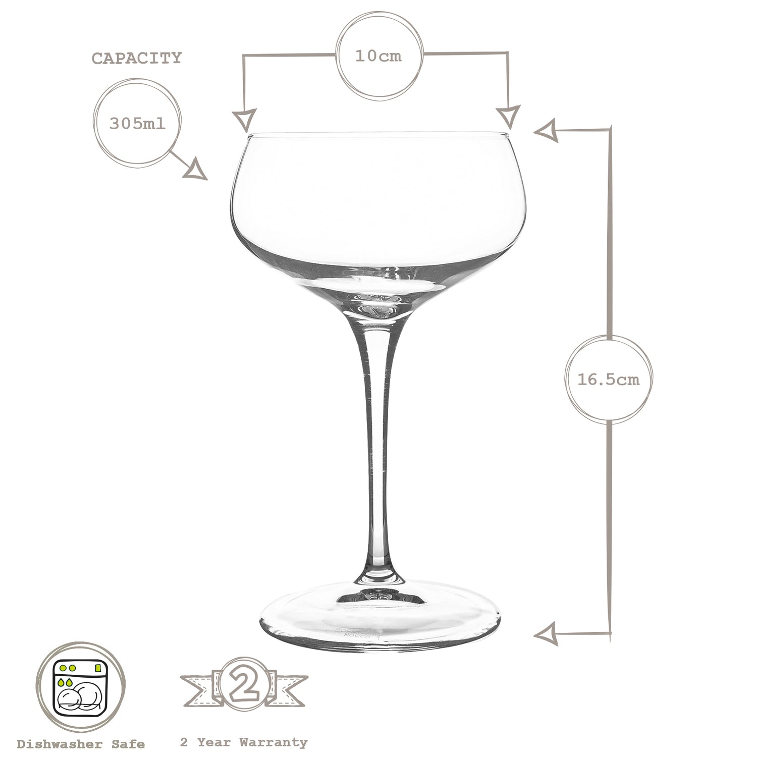 Bartender Champagne Saucer - 305ml