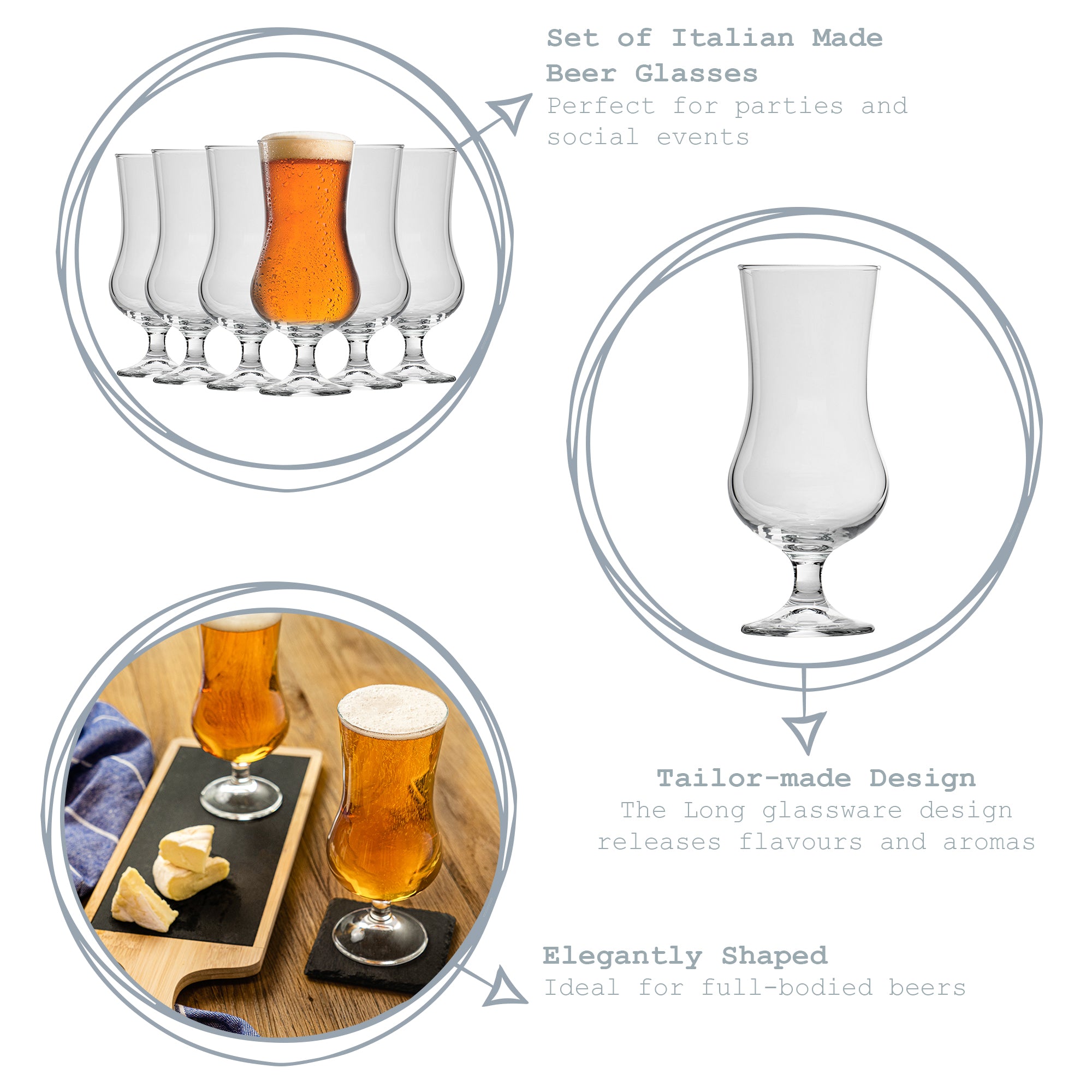 Ale Cal 500ml Glass