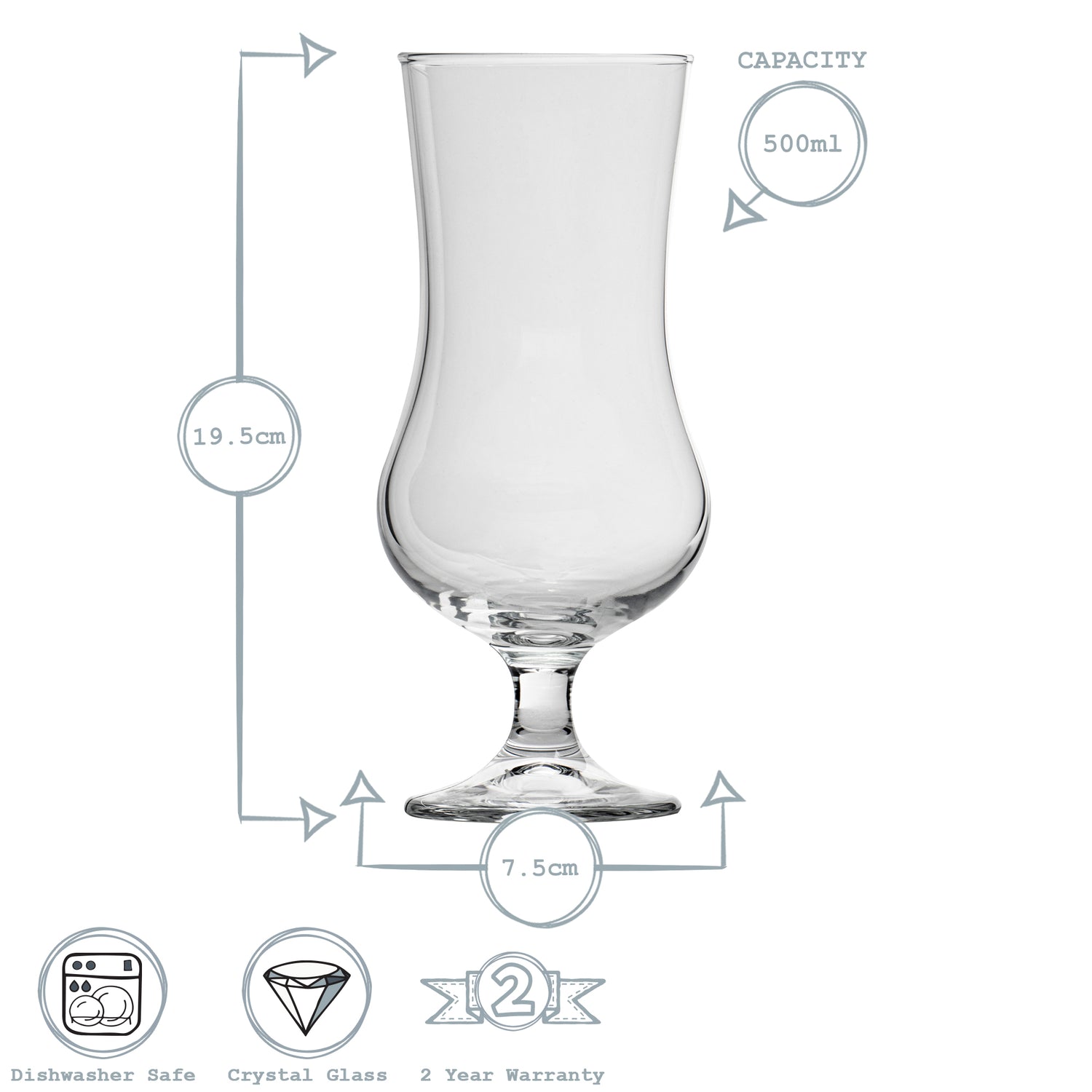 Ale Cal 500ml Glass