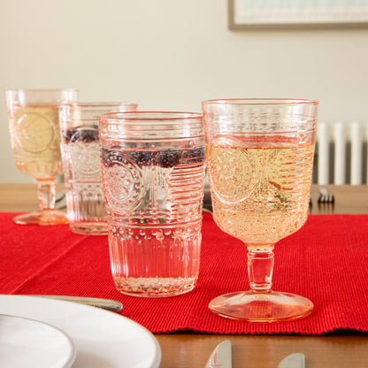 Romantic Wine Glass - 320ml - Pink