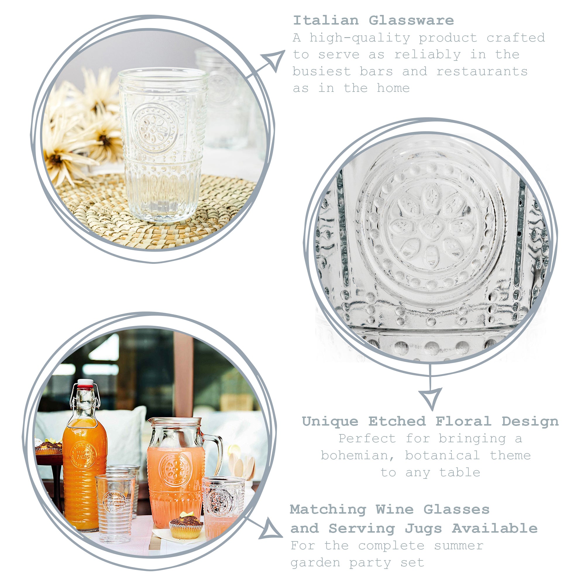 Romantic Highball Glass - 475ml - Clear