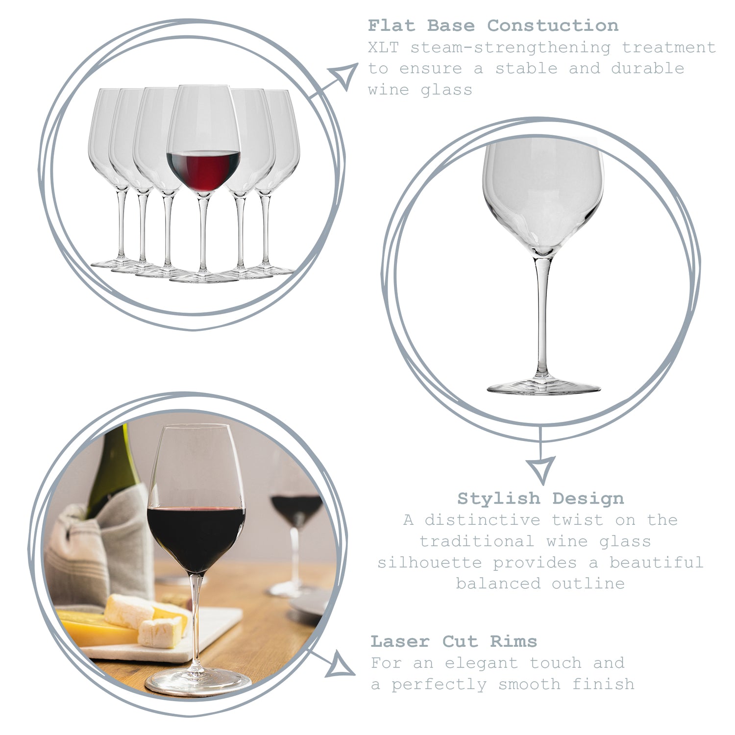 Inalto Tre Sensi Red Wine Glass - 550ml