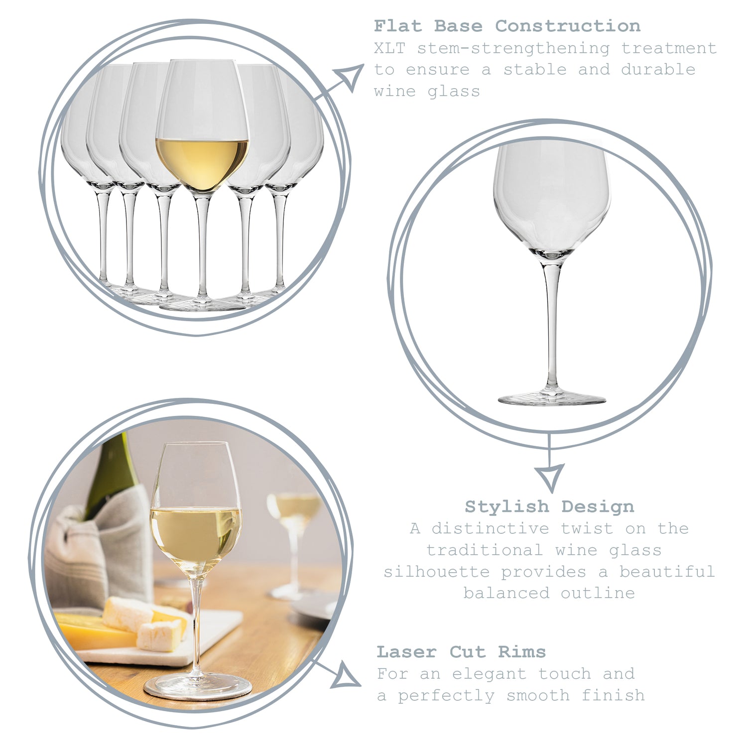 Inalto Tre Sensi White Wine Glass - 430ml
