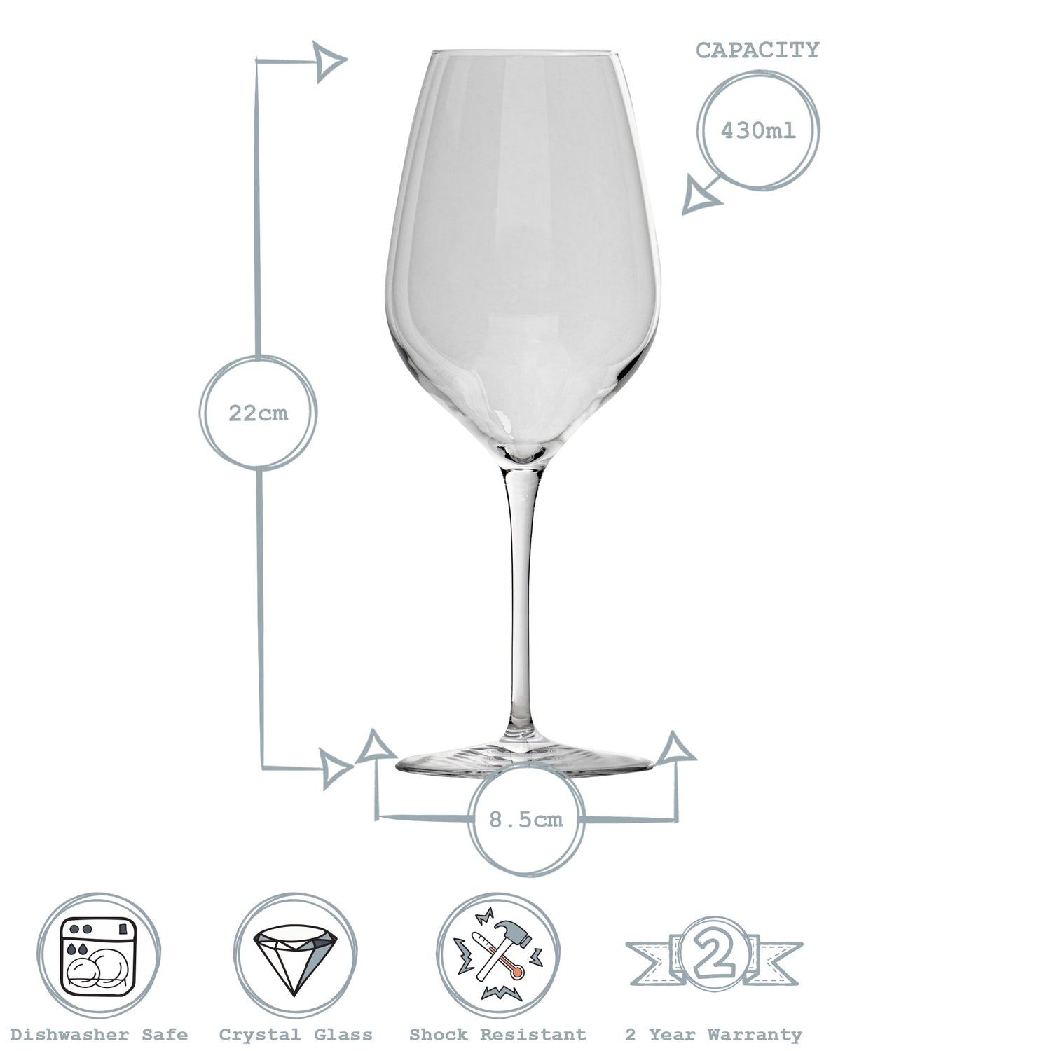 Inalto Tre Sensi White Wine Glass - 430ml