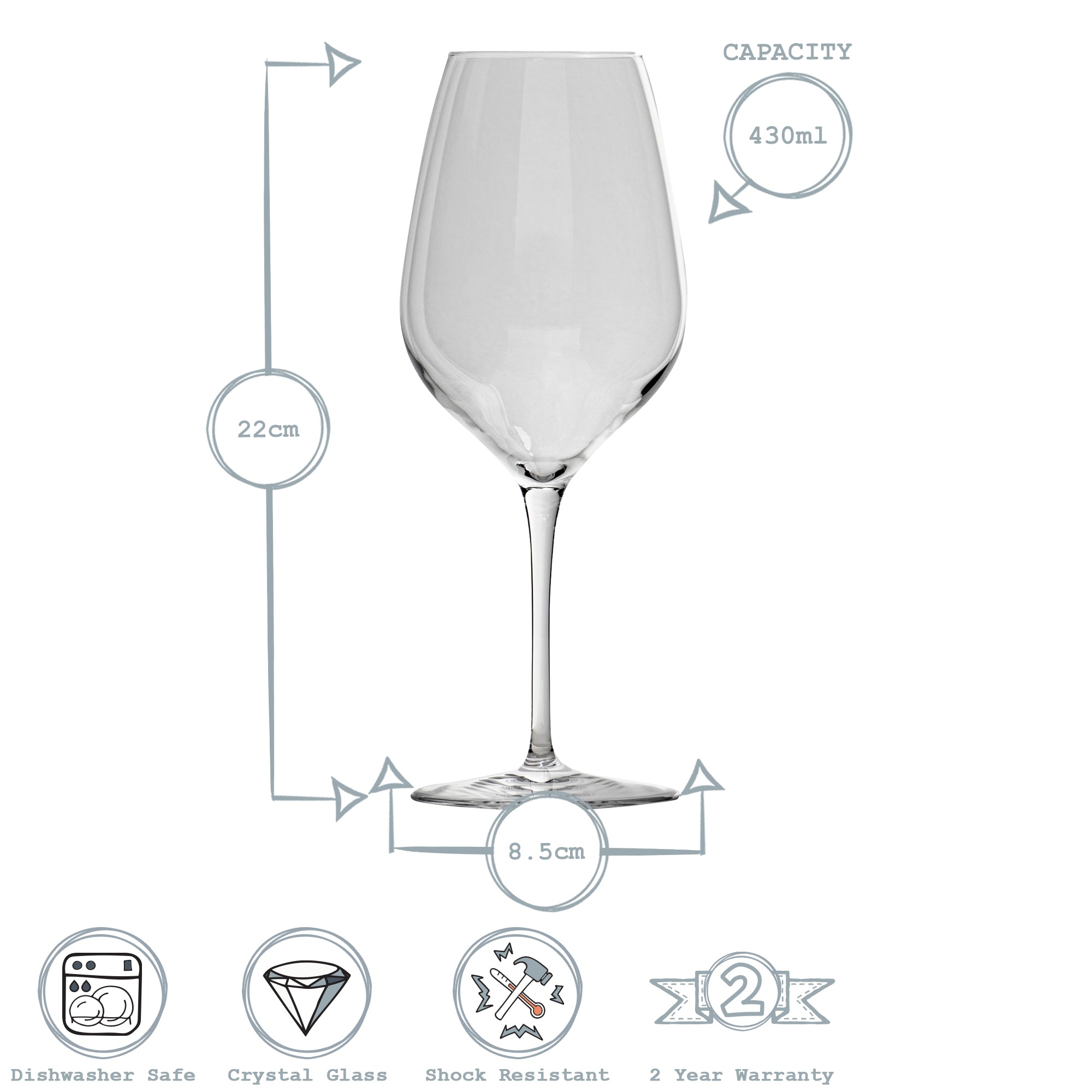 Inalto Tre Sensi White Wine Glass - 430ml