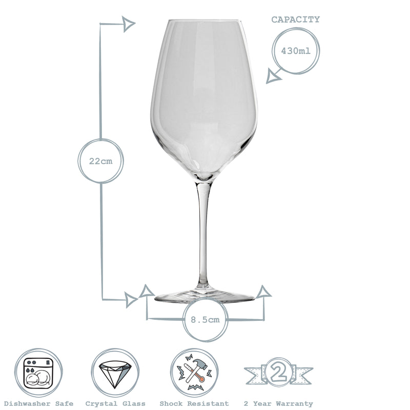 Bormioli Rocco Inalto Tre Sensi White Wine Glass - 450ml
