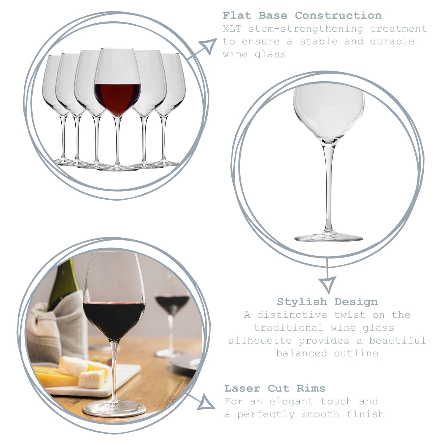 Inalto Tre Sensi Red Wine Glass - 650ml