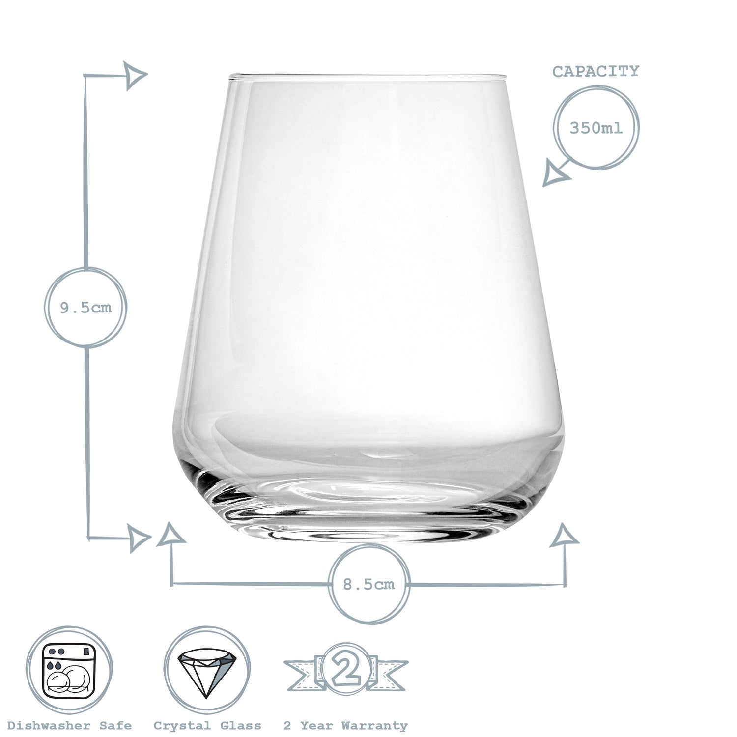 Inalto Uno Water Glass - 350ml