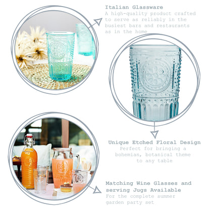 Romantic Highball Glass - 340ml - Blue