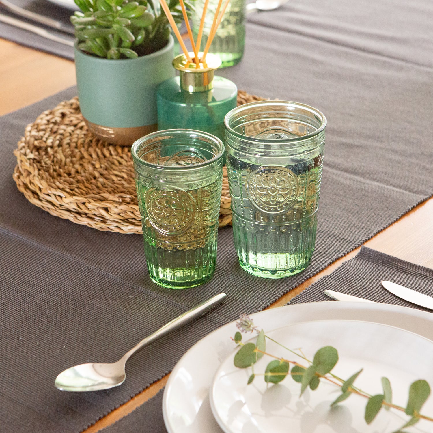 Romantic Highball Glass - 340ml - Green