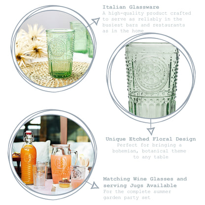 Romantic Highball Glass - 340ml - Green