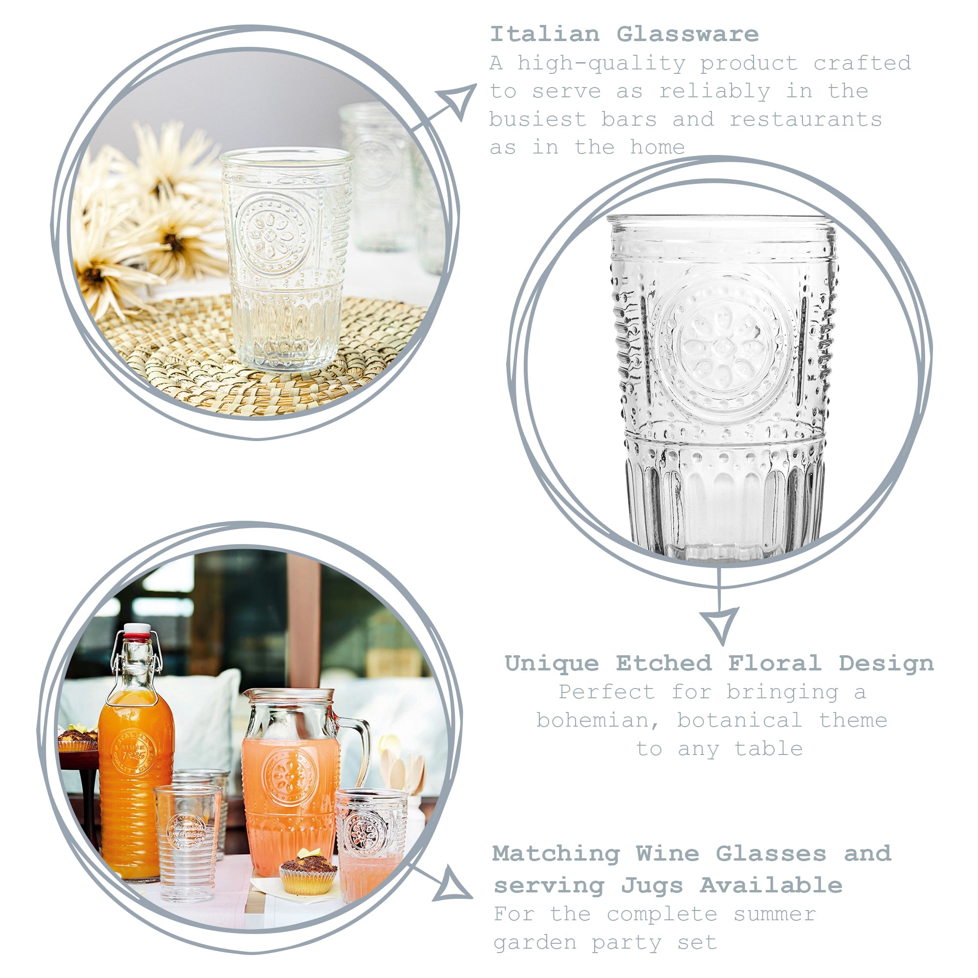 Romantic Highball Glass - 340ml - Clear