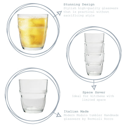 Modulo Water Glass - 305ml - Clear