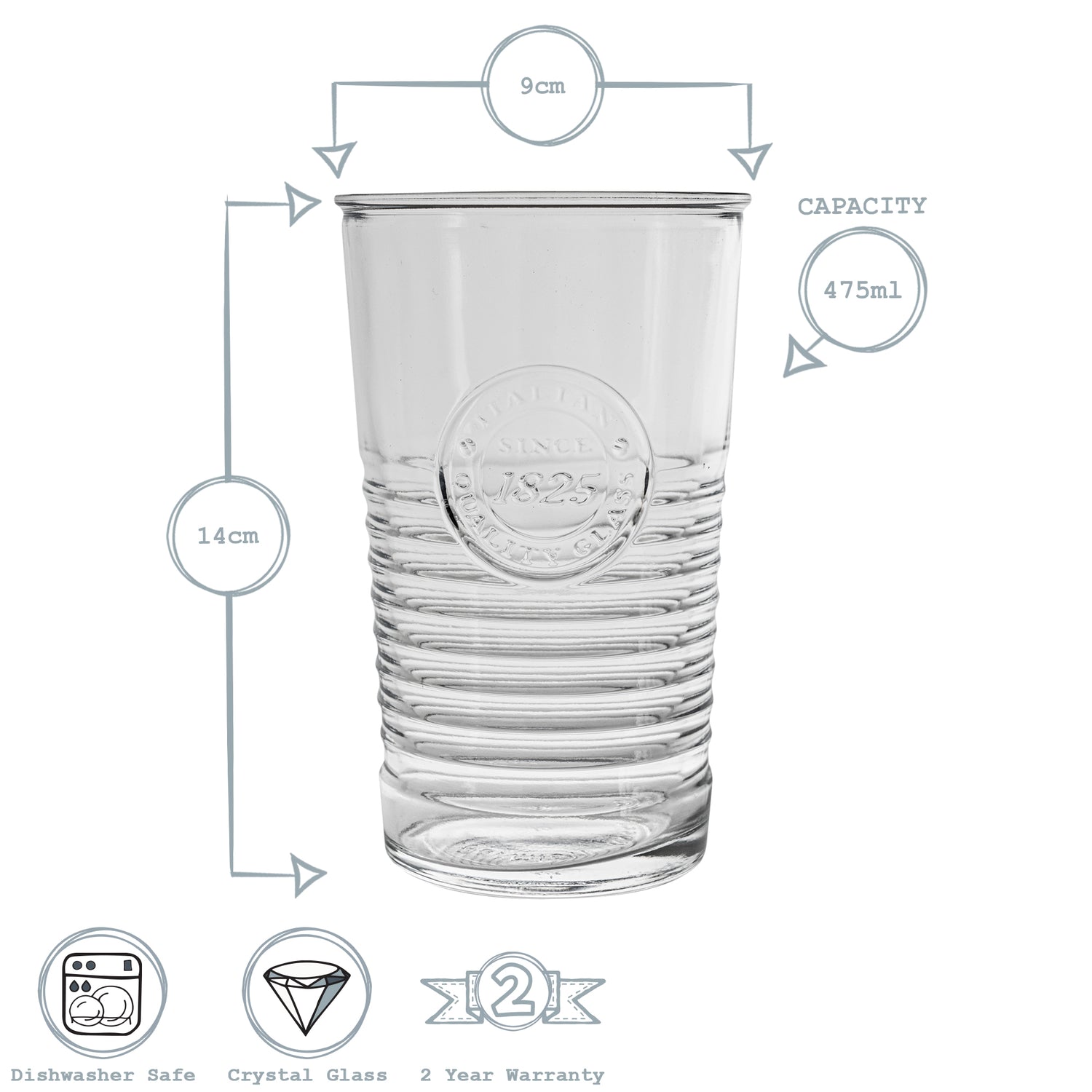 Officina Highball Glass - 475ml