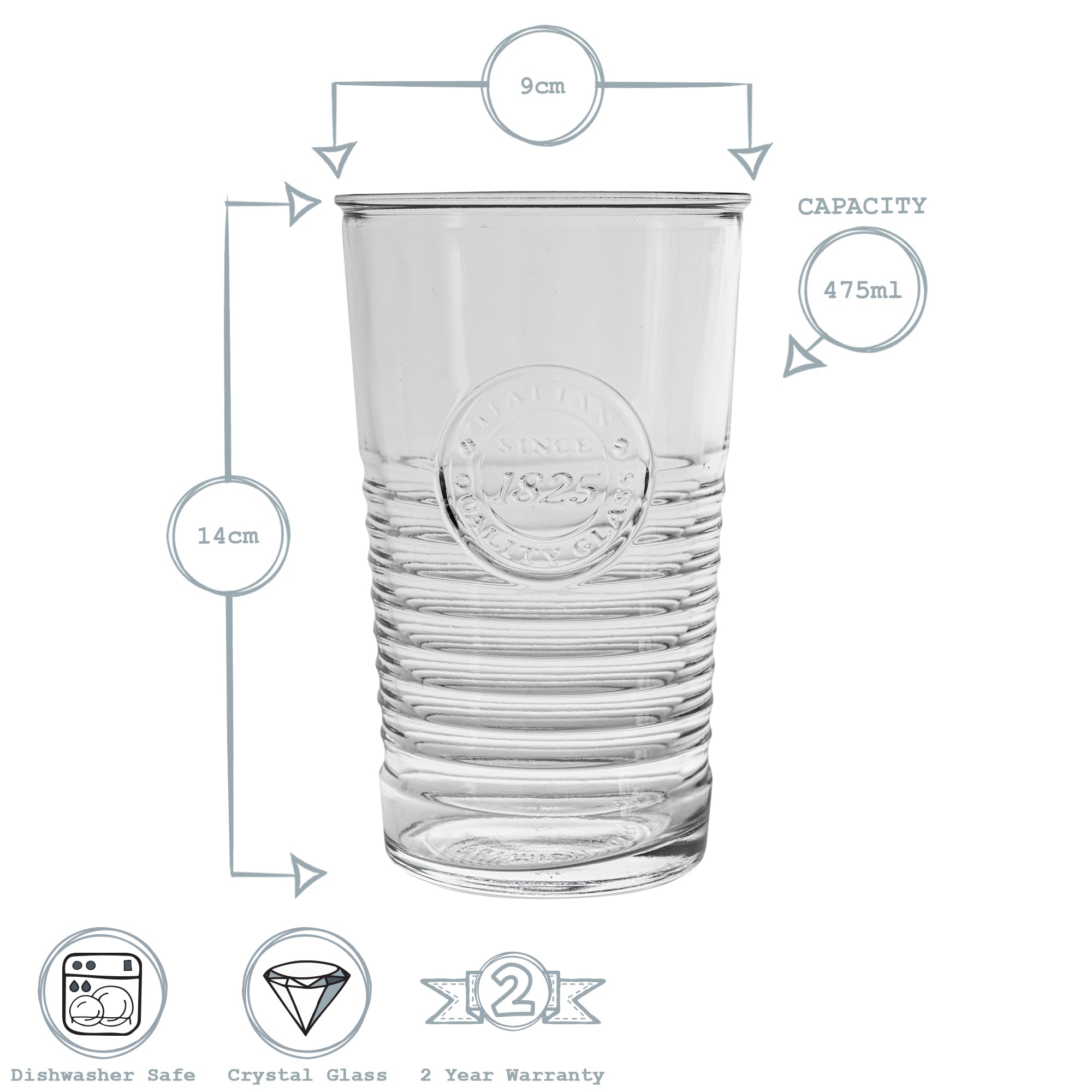 Officina Highball Glass - 475ml