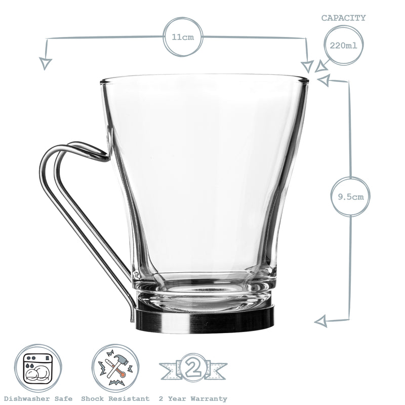 Bormioli Rocco Oslo Glass Cappuccino Cup - 220ml