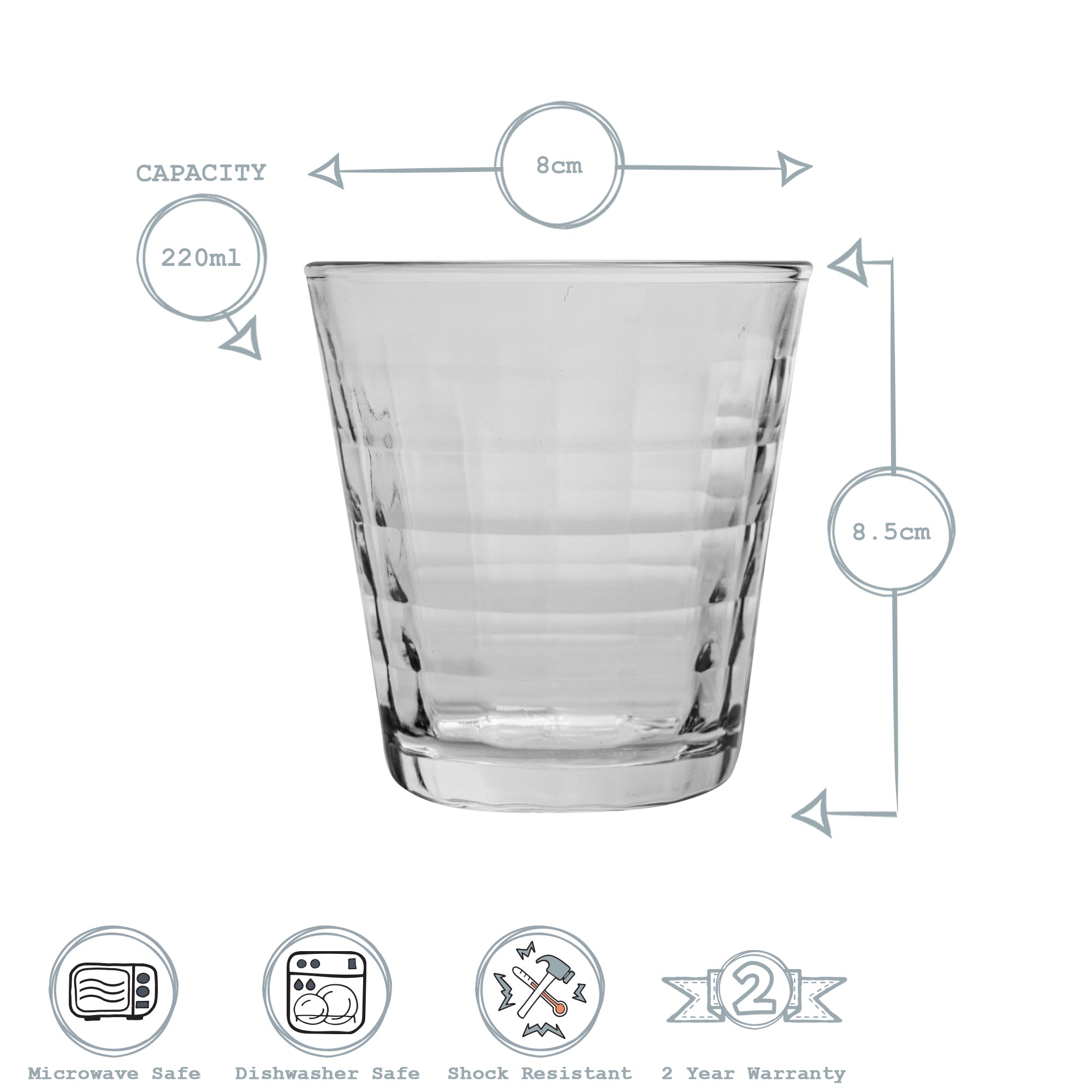 Prisme Tumbler - 220ml - Clear