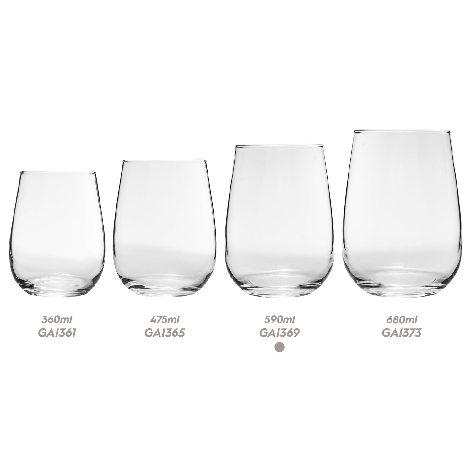 Gaia Stemless Red Wine Glass - 590ml