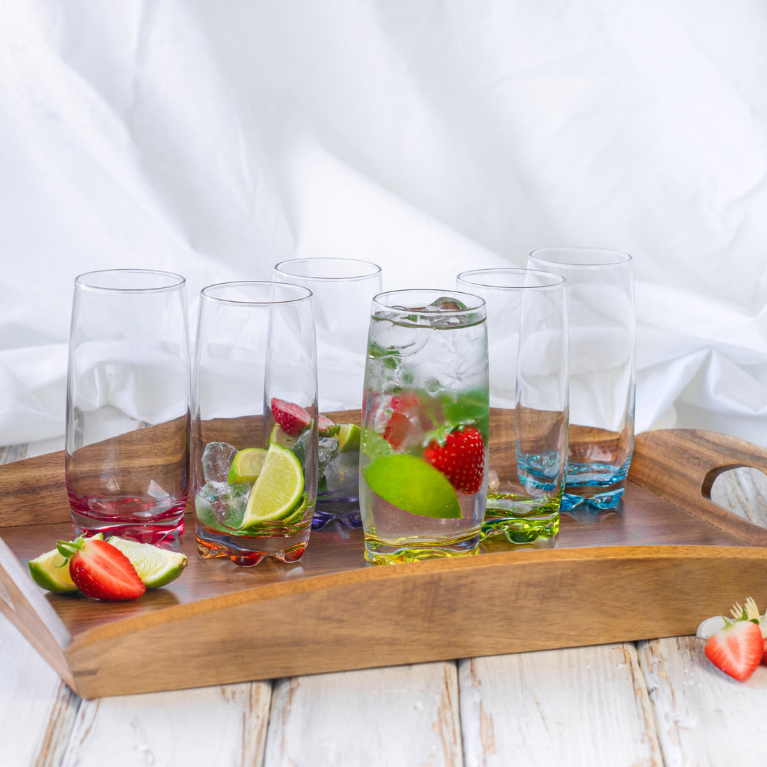 6 Piece Adora Rainbow Highball Glasses Set - 390ml