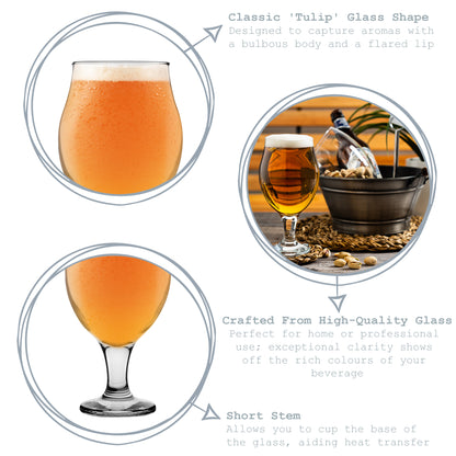 Angelina Tulip Beer Glass - 570ml