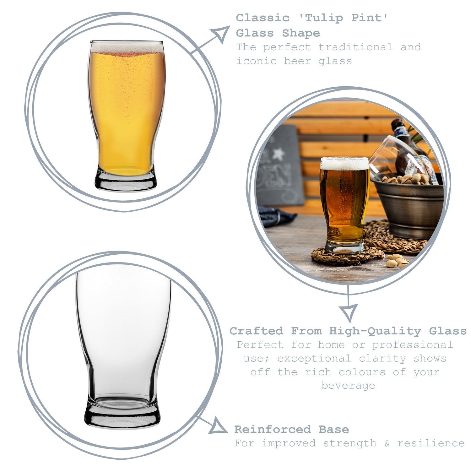 Belek Pint Beer Glass - 580ml