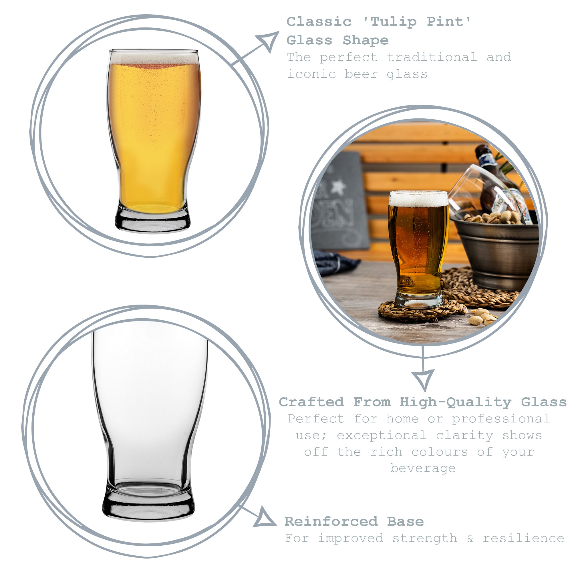 Belek Pint Beer Glass - 580ml