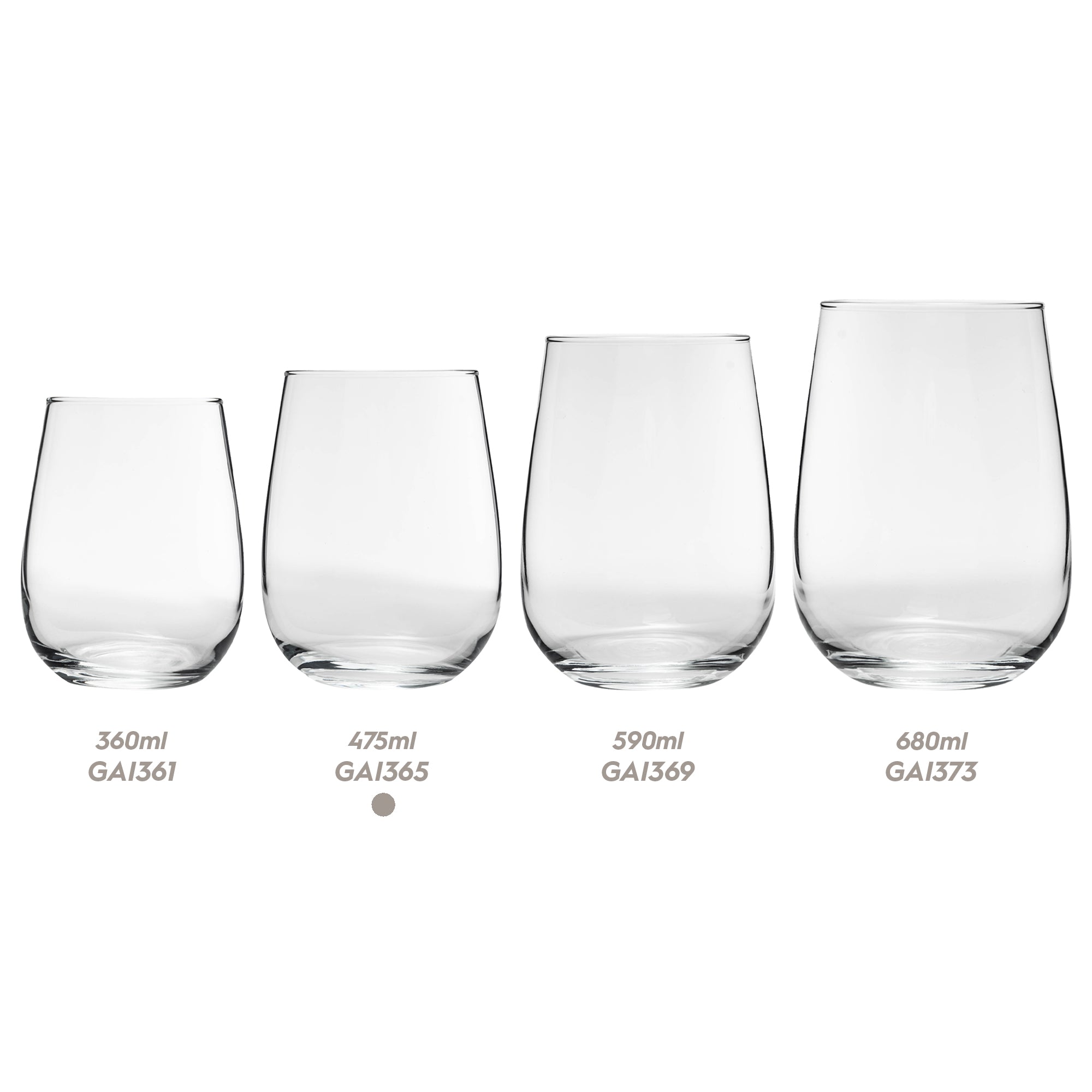 Gaia Stemless Red Wine Glass - 475ml