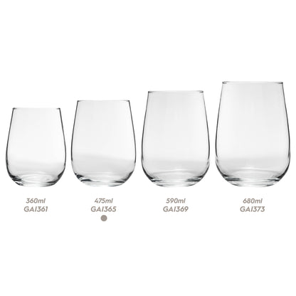 Gaia Stemless Red Wine Glass - 475ml