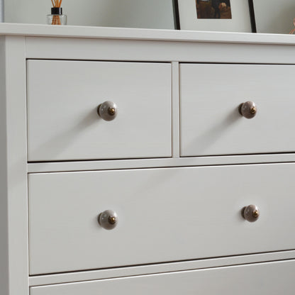 Round Ceramic Drawer Knob - Grey