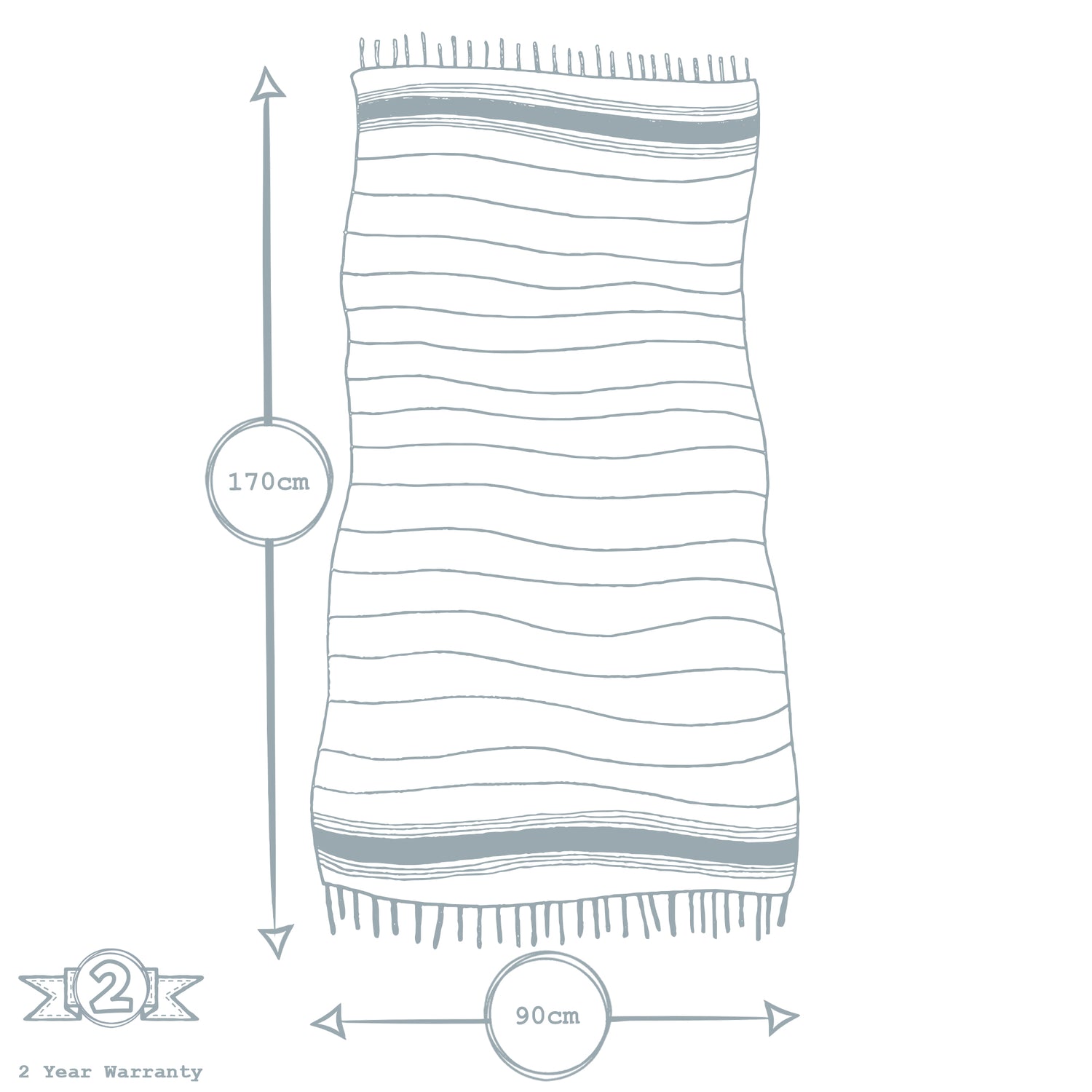 Turkish Beach Towel - Yellow