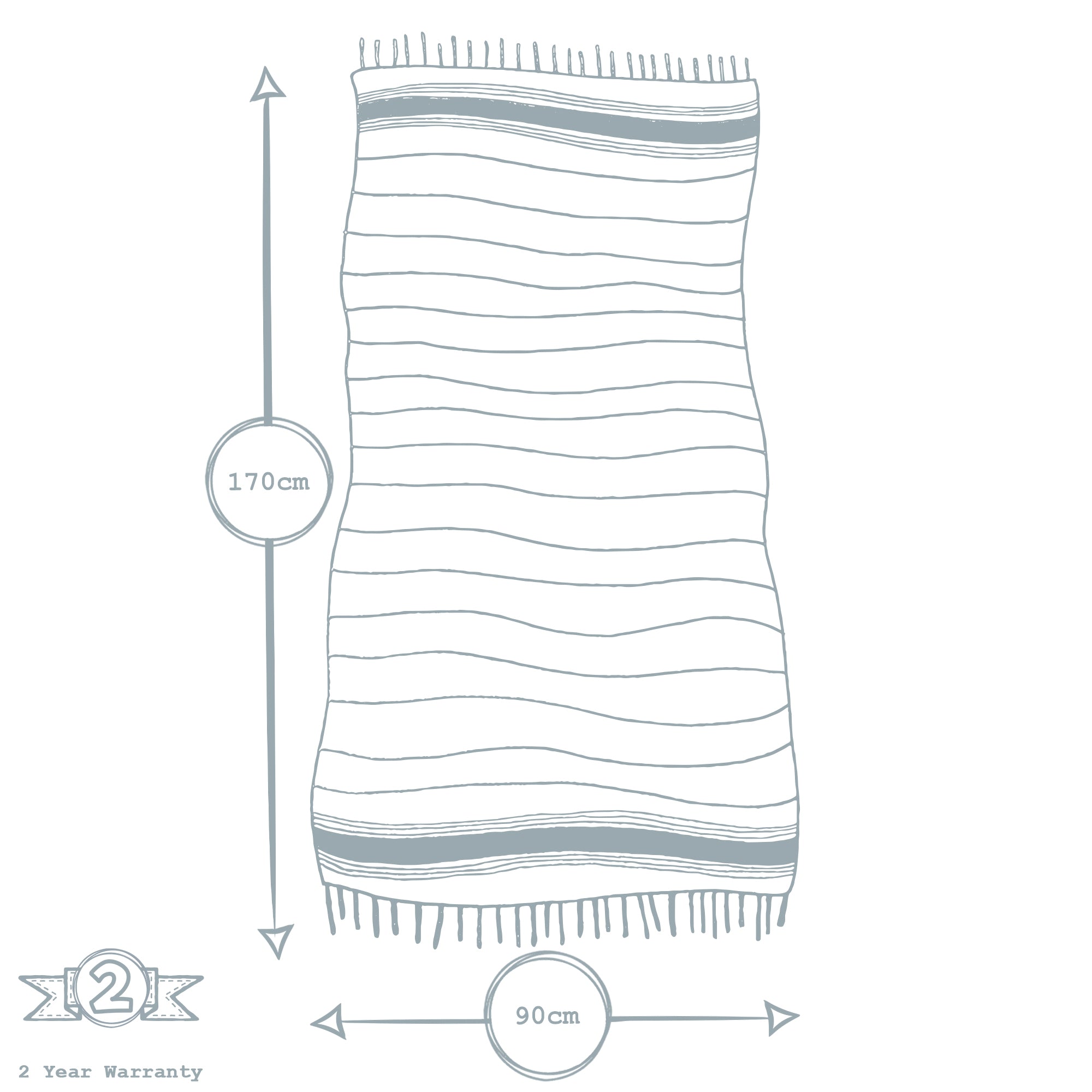 Turkish Beach Towel - Yellow