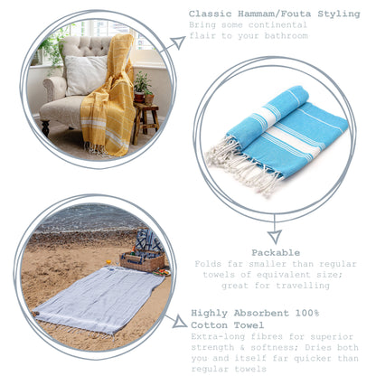 Turkish Beach Towel - Yellow