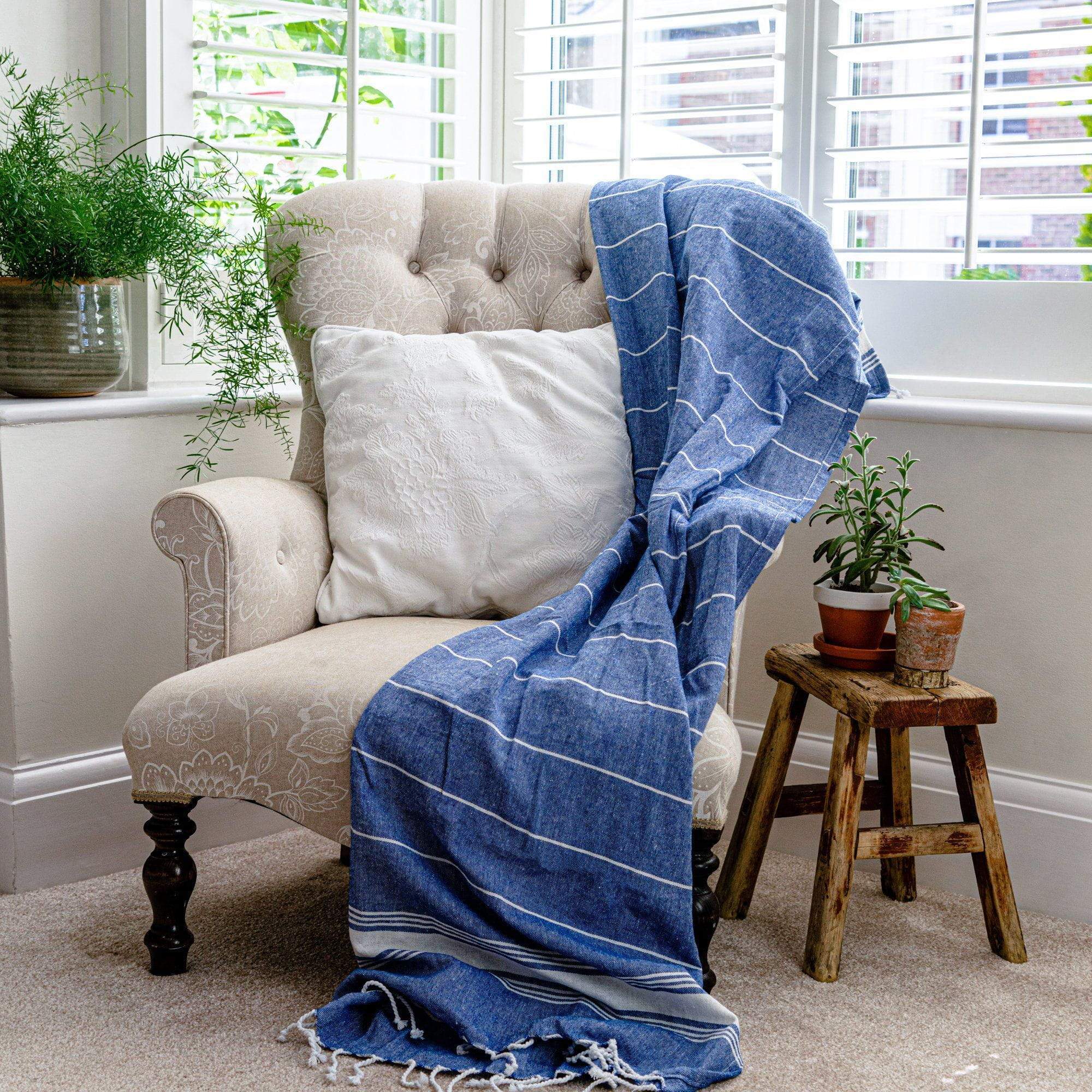 Turkish Beach Towel - Dark Blue