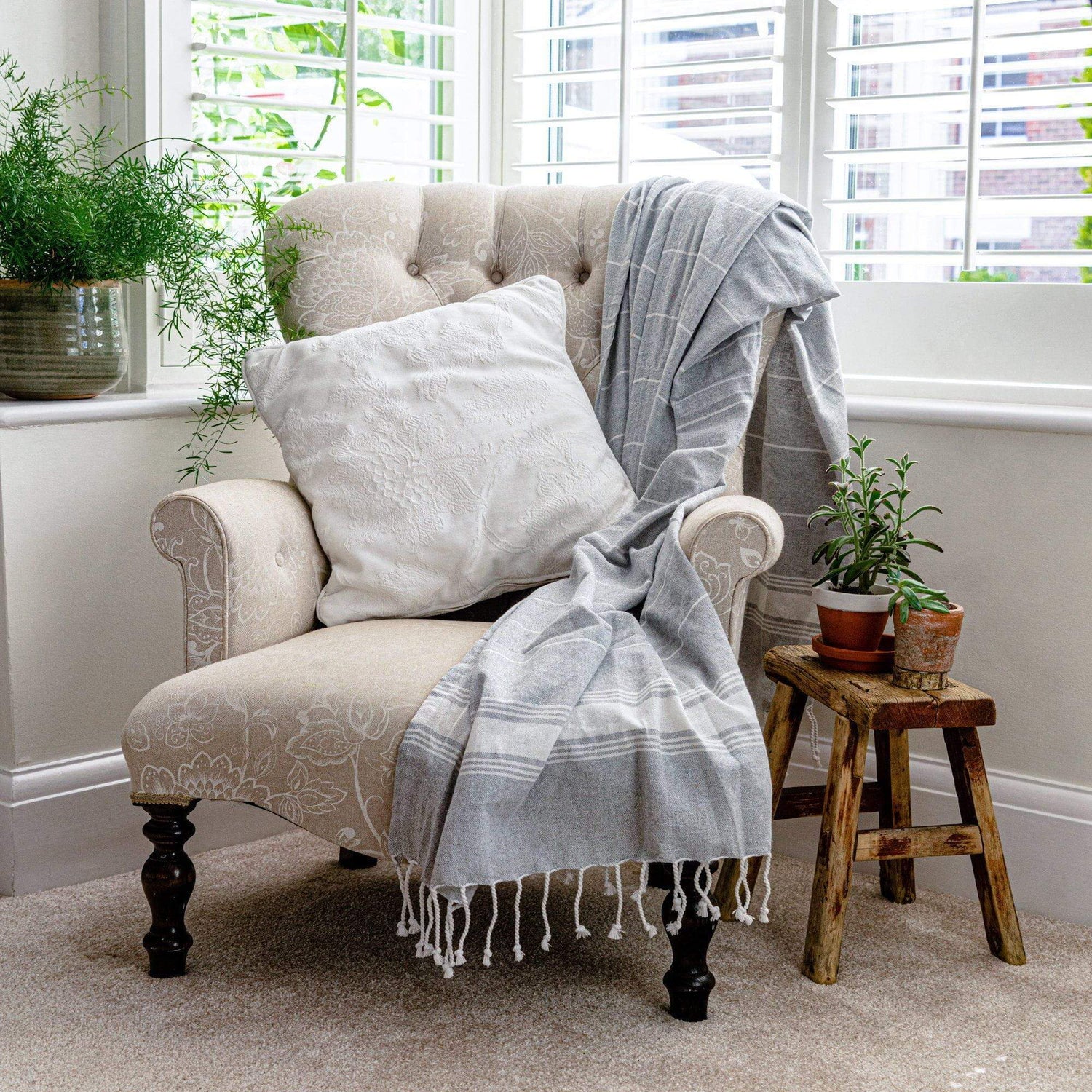Turkish Beach Towel - Grey