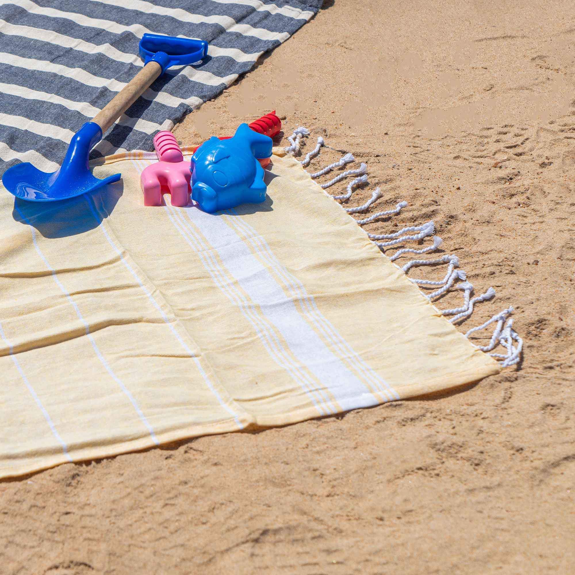 Small Turkish Beach Towel - Yellow