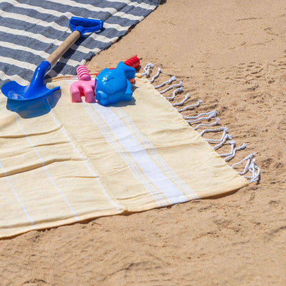 Small Turkish Beach Towel - Yellow