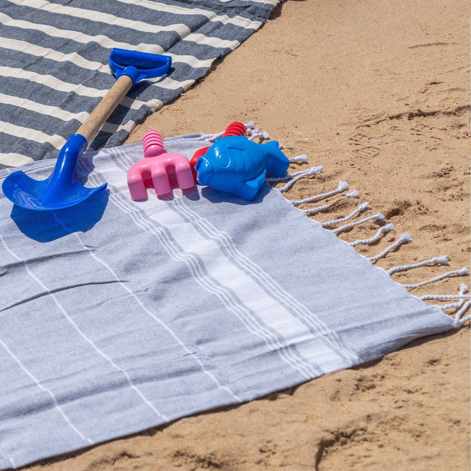 Small Turkish Beach Towel - Grey