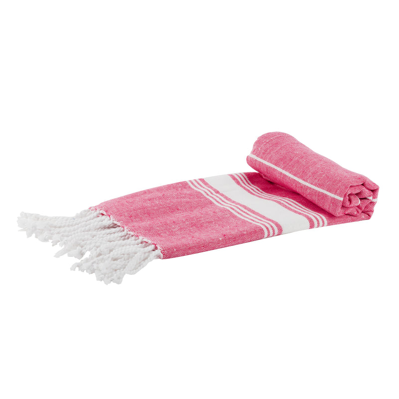 Nicola Spring Small Turkish Beach Towel - Pink