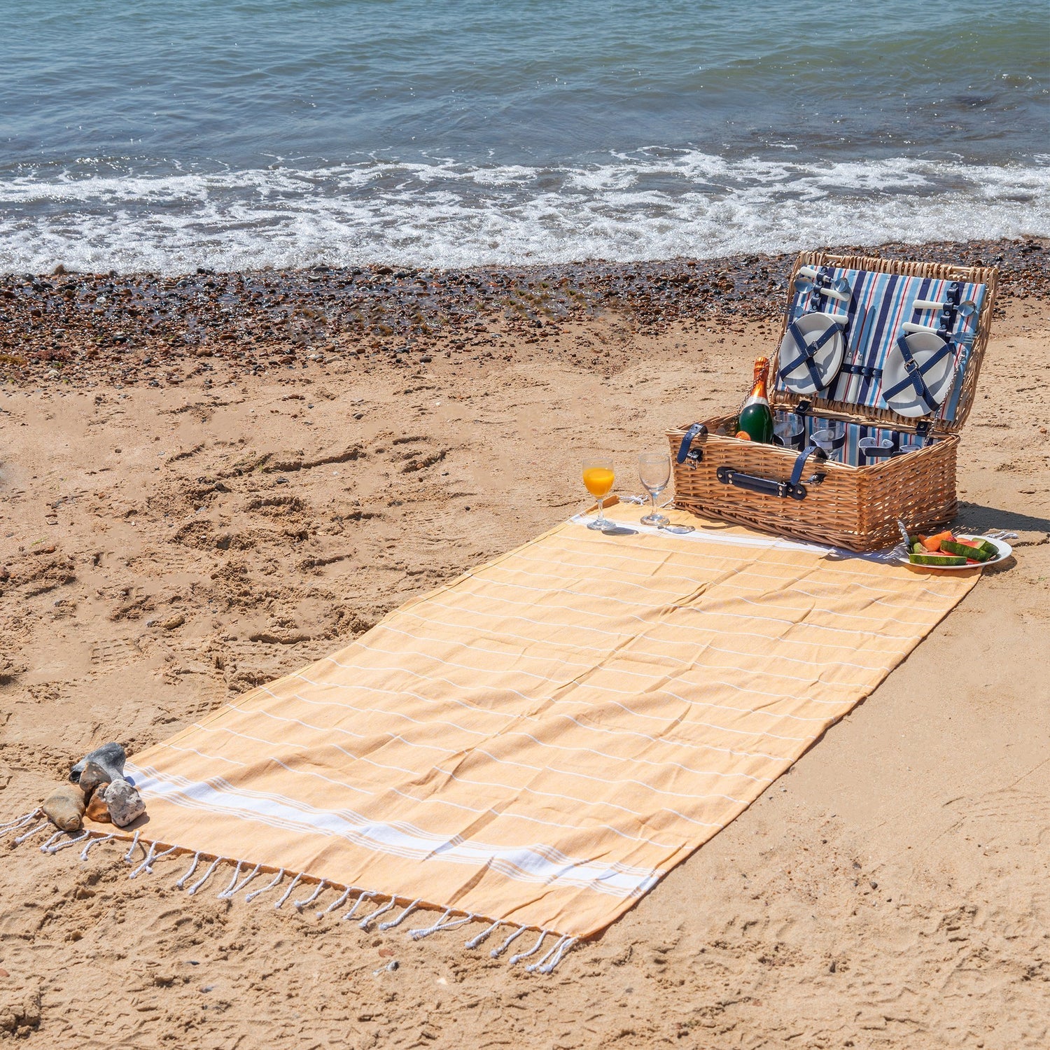 Turkish Beach Towel - Yellow