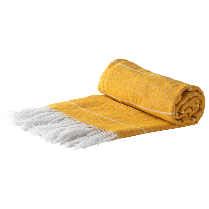 Nicola Spring Turkish Beach Towel - Mustard
